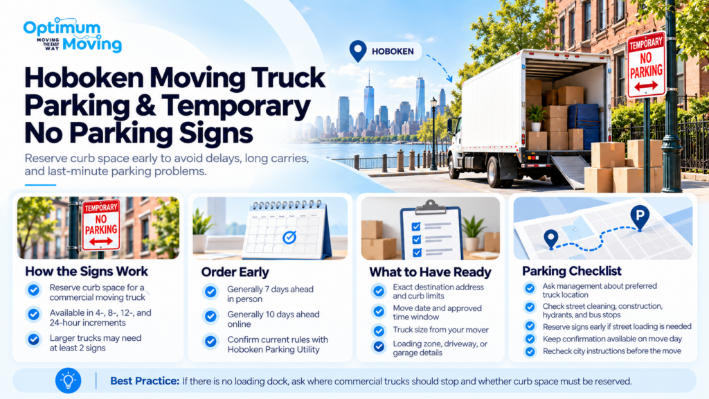 Moving From Manhattan to Hoboken - Hoboken Moving Truck Parking and Temporary No Parking Signs